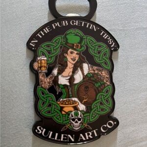 Sullen Art Co. Bottle Opener with Green and Black Design